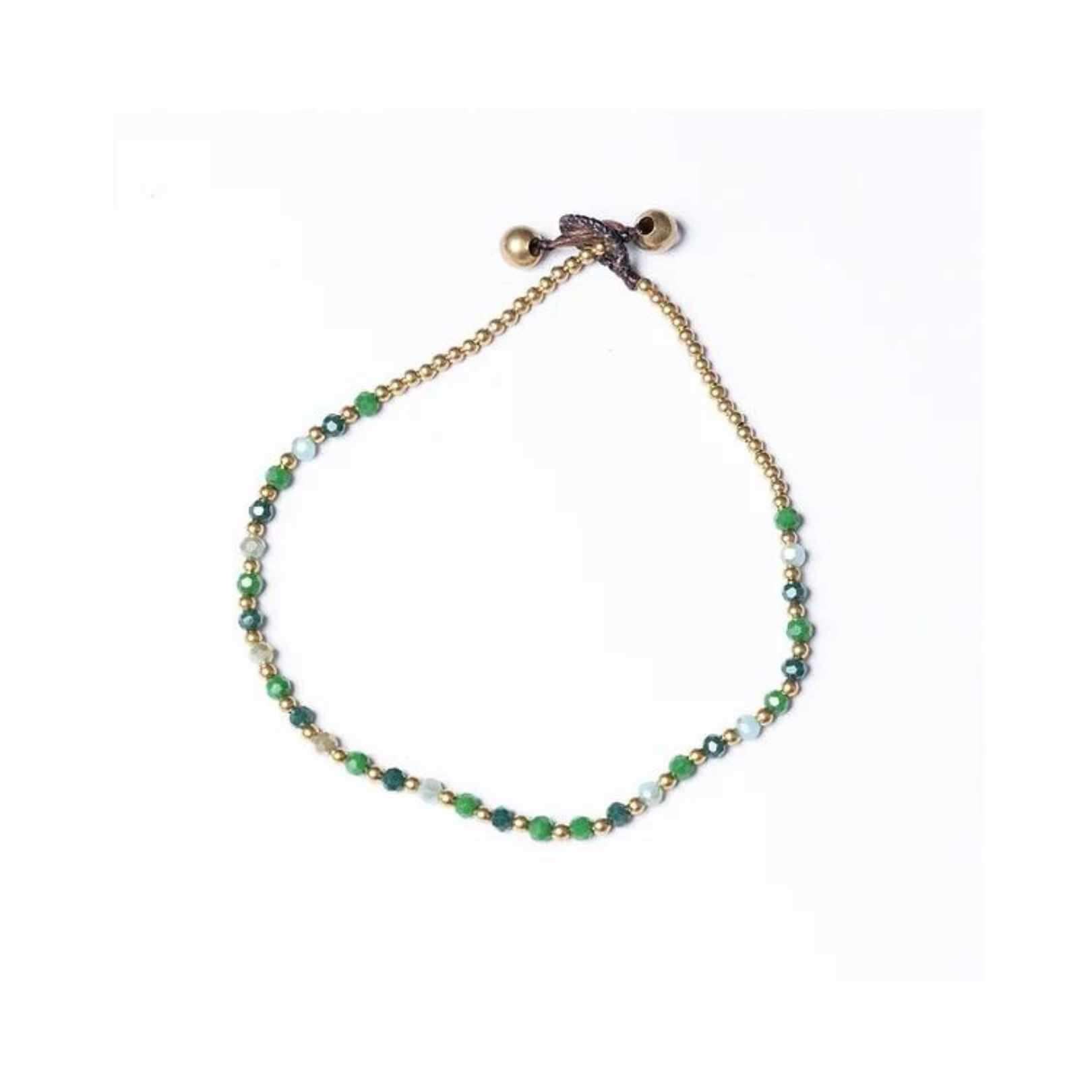 Crystal Healing Stone Anklets - Energy Aventurine