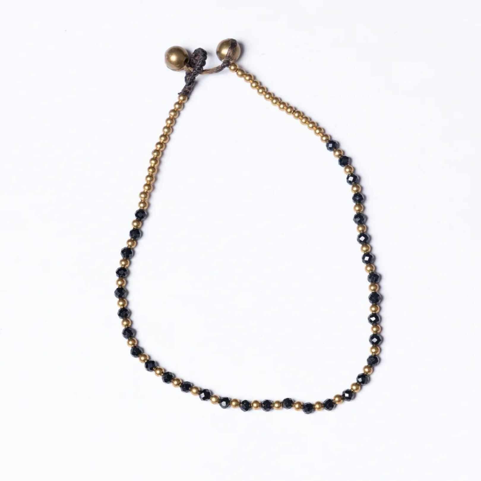 Crystal Healing Stone Anklets - Inspiration Black Spinnel