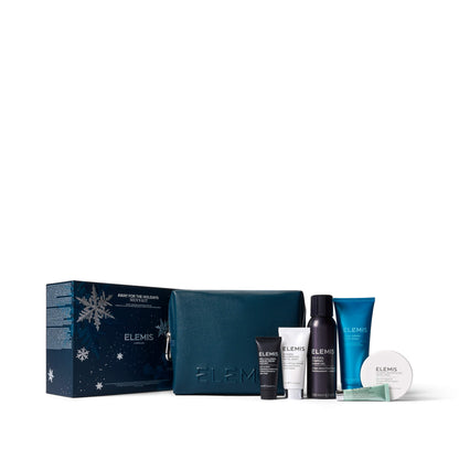  Elemis skincare product set with packaging on a white background