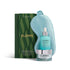 ELEMIS skincare set featuring a light blue sleep mask, a turquoise and silver Pro-Collagen Serum bottle, and a dark green patterned box on a white background.